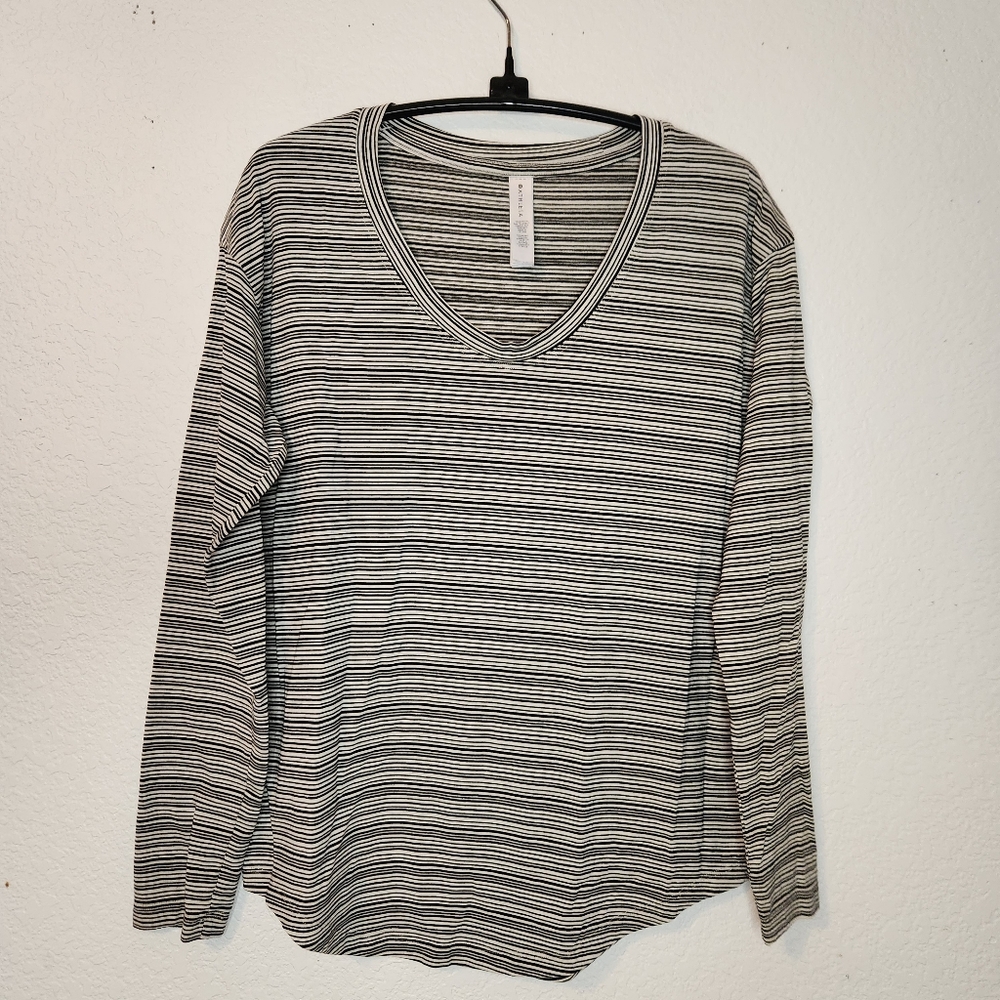 Athleta Cloudlight Stratus Striped Long Sleeve Tee, Size XS